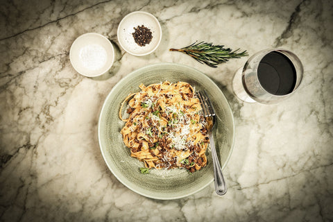 Venison ragu with pappardelle and parmesan